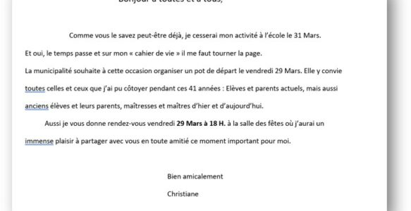 Départ à la retraite de Christiane