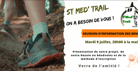 ST MED’TRAIL – REUNION D’INFORMATION LE MARDI 9 JUILLET
