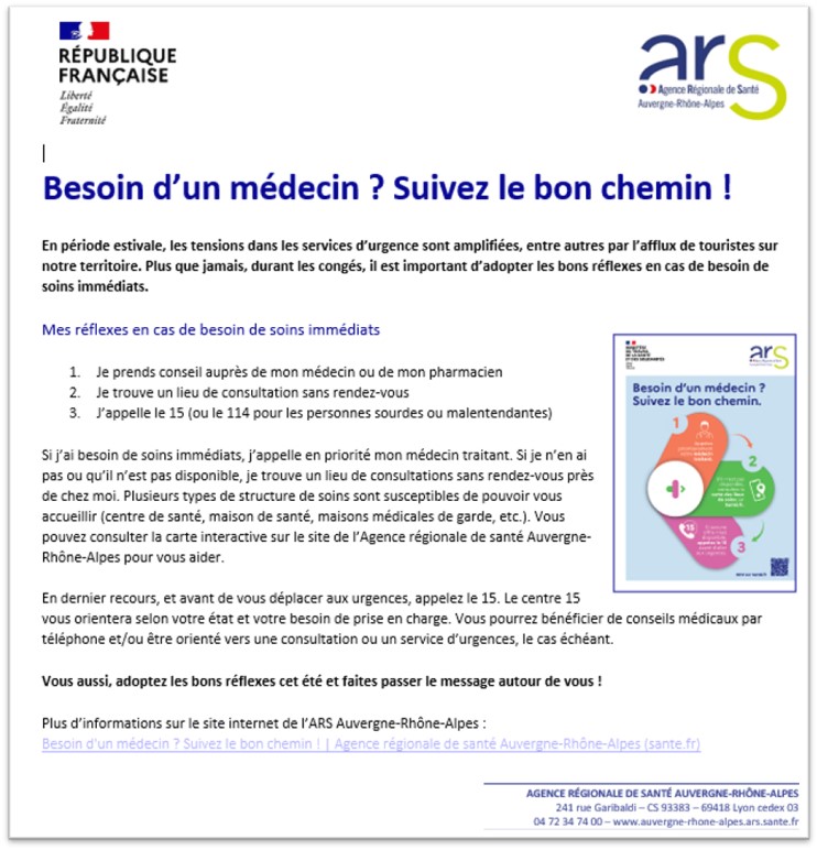 20240713-Acces-Aux-Soins-Durant-Periode-Estivale-Auvergne-Rhone-Alpes