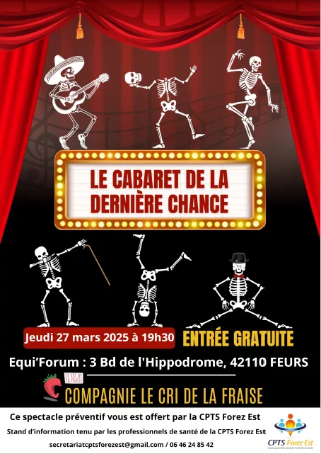 CPTS Forez-Est : Prévention cancer - Spectacle gratuit 1 20250327-Cabaret-Derniere-Chance