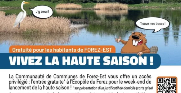 Écopôle du Forez – Entrée gratuite pour les habitants de Forez-Est les 5 et 6 avril