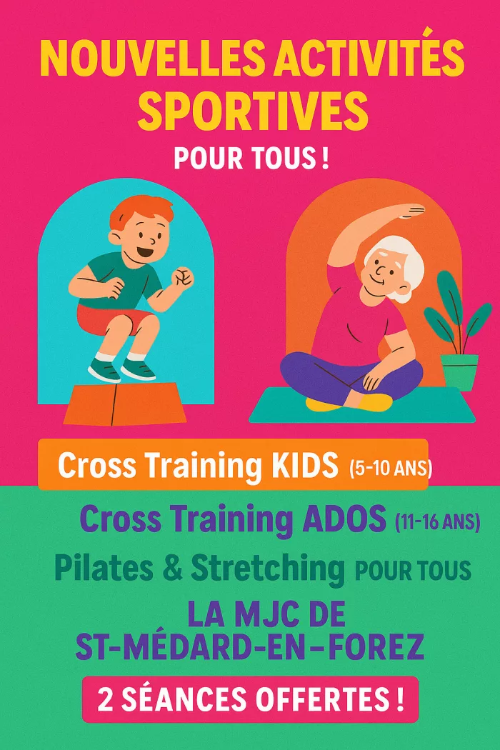 Nouvelles activités à la MJC : Cross training, Pilate, Stretching