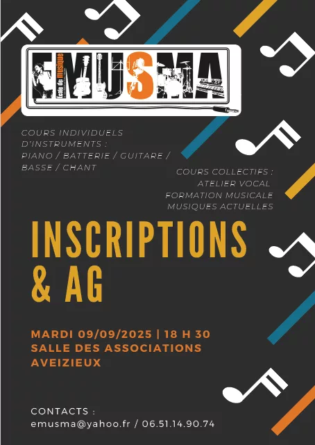 Ecole de MUsique Saint-Médard/Aveizieux (EMUSMA) : Inscriptions et AG 1 20250909-Ecole-MUsique-Saint-Medard-Aveizieux-Inscription-AG