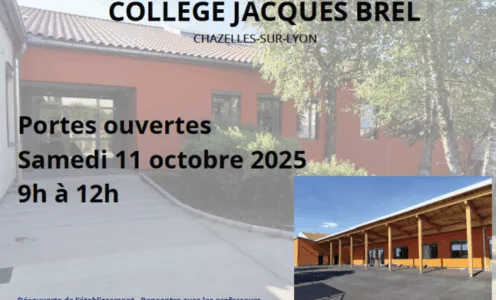 Collège Jacques Brel : Portes ouvertes le 11 octobre 2025