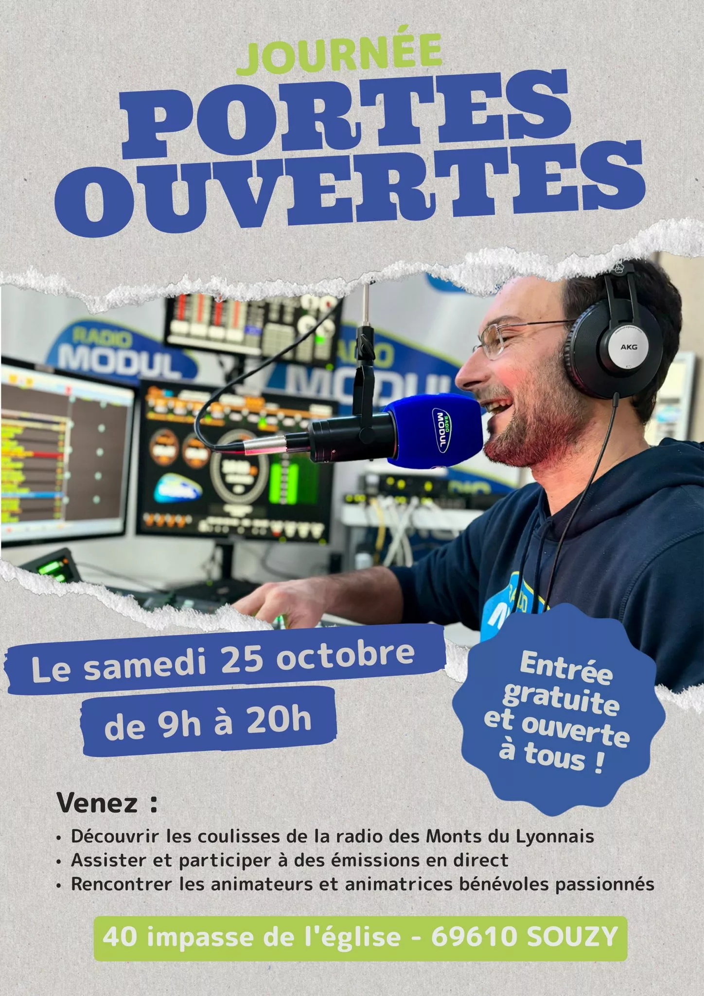 Radio MODUL : Portes ouvertes samedi 25 octobre