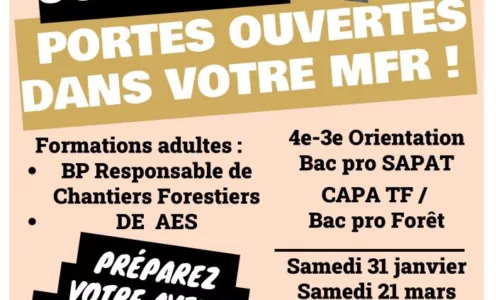 Porte ouverte MFR Marlhes : Samedi 31 janvier 2026