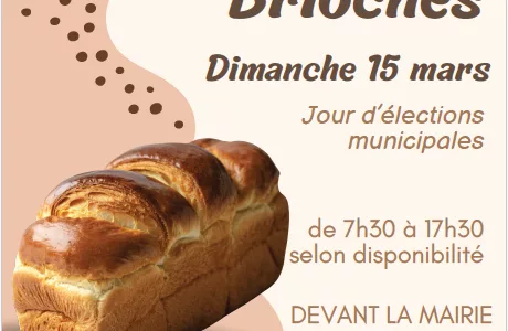 Vente de brioches – dimanche 15 mars
