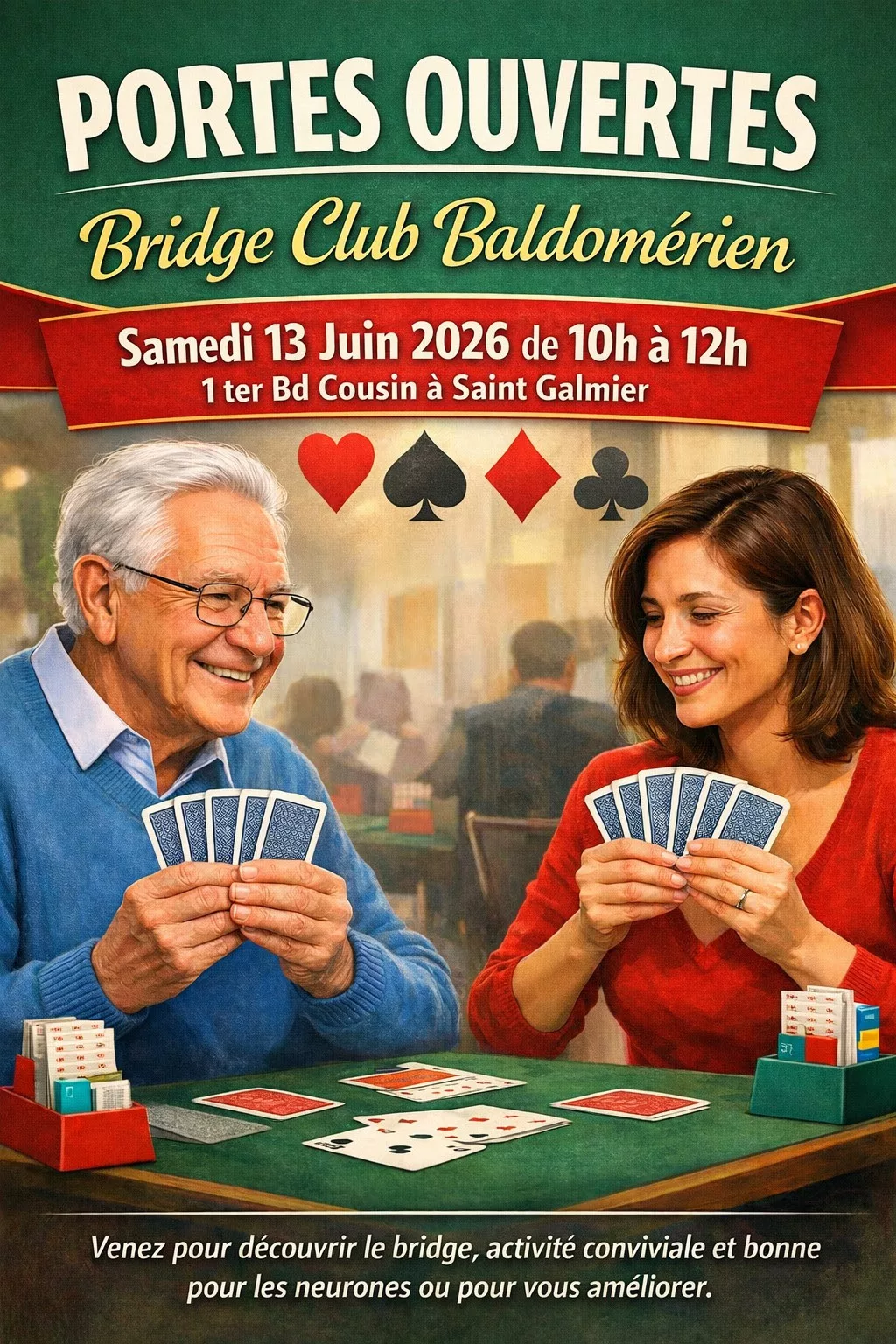 Club de bridge de Saint-Galmier : Porte ouverte le samedi 13 juin 2026