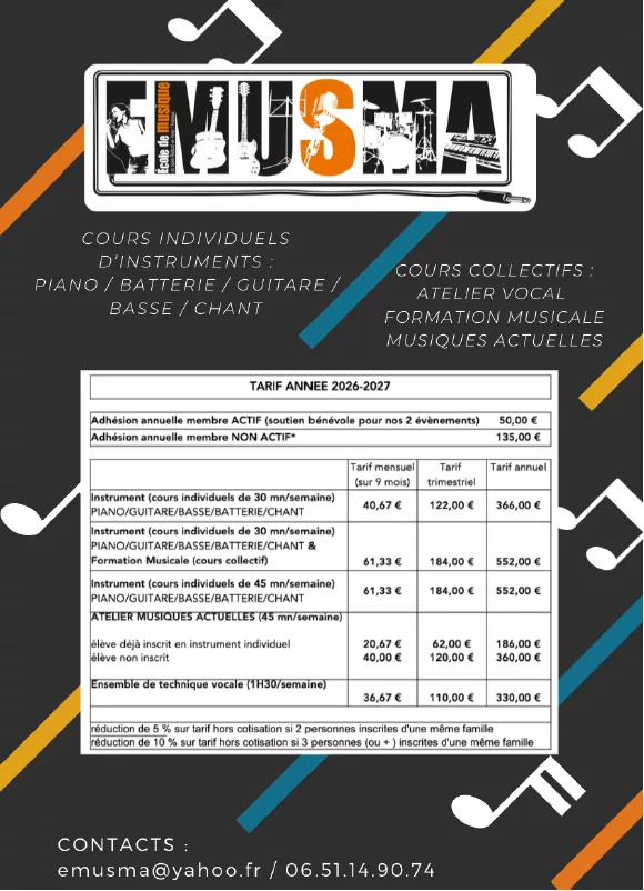 20260625-Ecole-MUsique-Saint-Medard-Aveizieux-RENTREE-2026-2027-Tarifs