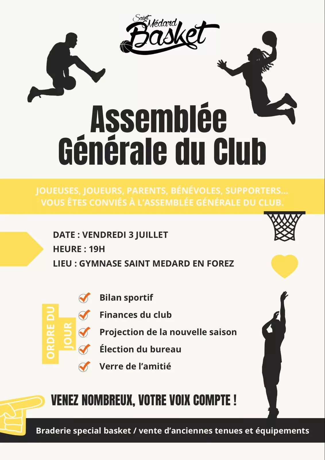 Club de basket : Assemblée Générale le 3 juillet 2026