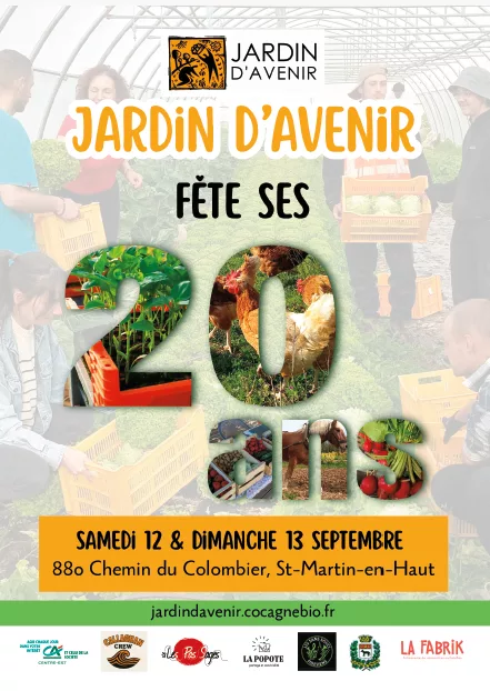 20 ans Jardin d&rsquo;Avenir – 12 et 13 septembre 2026