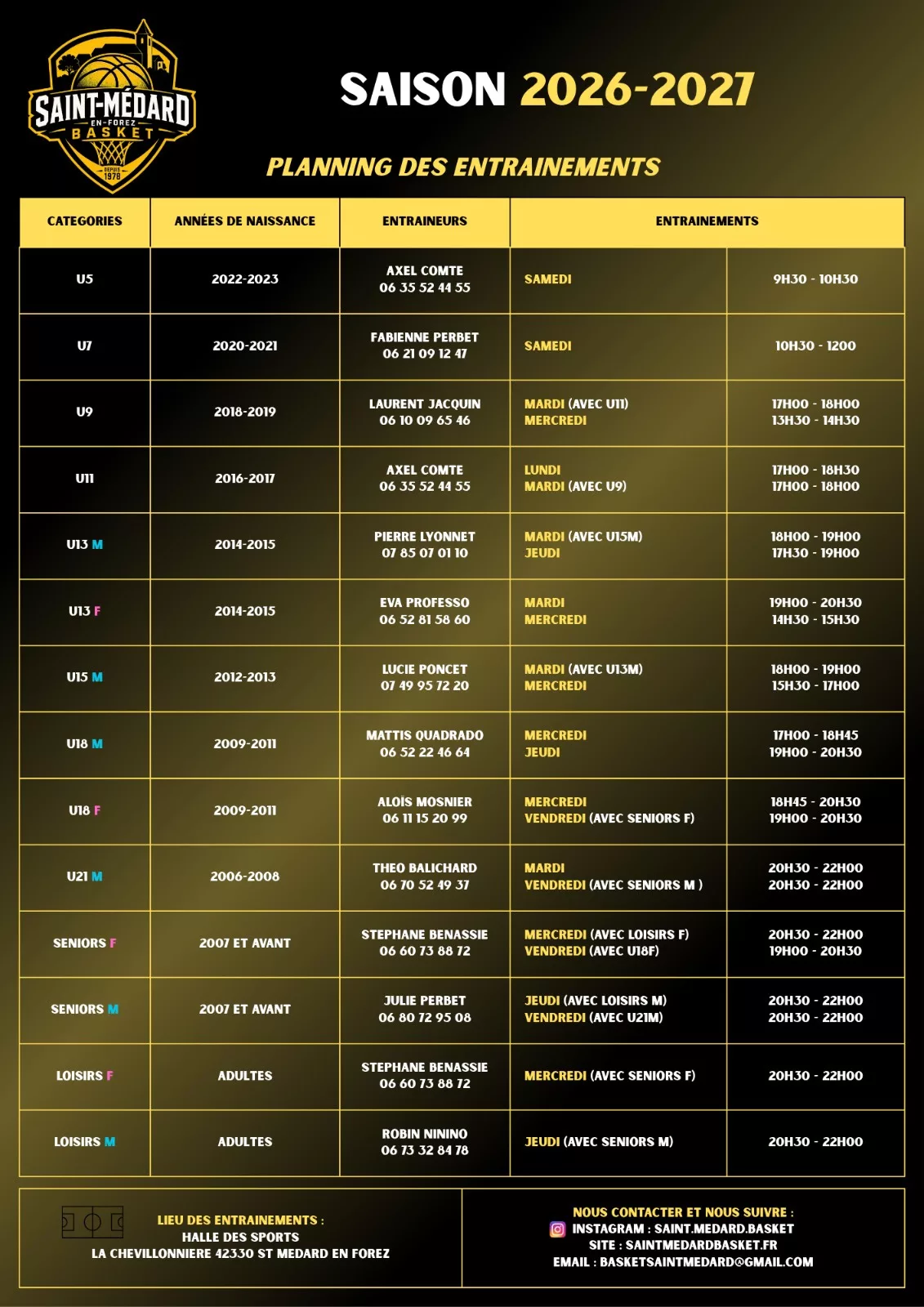 BASKET – Saison 2026-2027